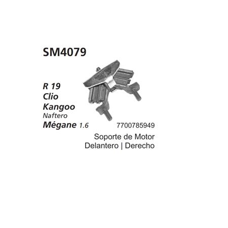 SOPORTE DE MOTOR DERECHO R-19 CLIO KANGOO MEGANE 1.6