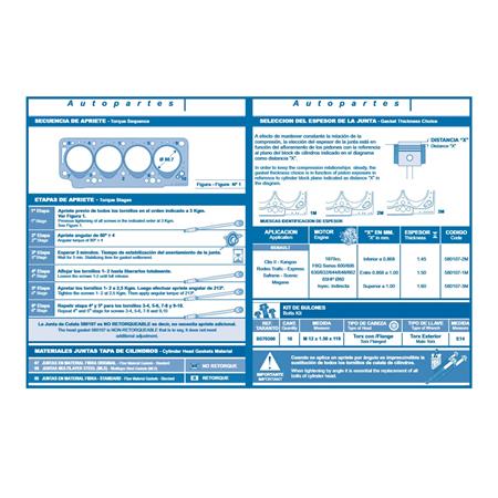 JUNTA TAPA CILINDRO MEGANE SCENIC 1.9 T/DIESEL MOTOR F8Q 2 MUESCA