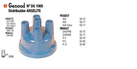 TAPA DISTRIBUIDOR ARGELITE R-4 R-6 R-12 GORDINI 404 504 *CARBON FIJO*