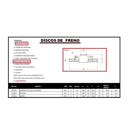 DISCO DE FRENO DUCATO BOXER