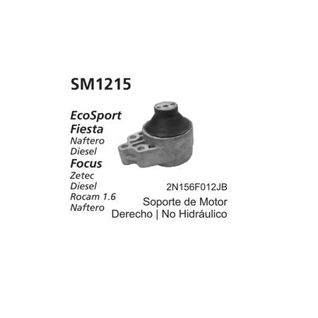 SOPORTE DE MOTOR DERECHO ECOSPORT FIESTA FOCUS NAFTA DIESEL NO HIDRAULICO